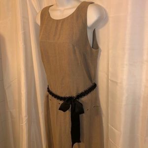 authentic CHANEL size 42 Natural Linen Shift Dress